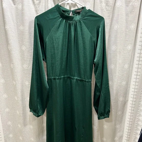 green ankle length dress Carmen Ruffle Ankle Gown